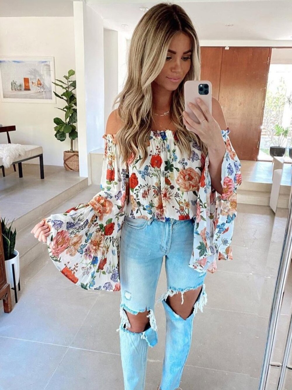 Vici Summer Harvest Off Shoulder Top - Size L